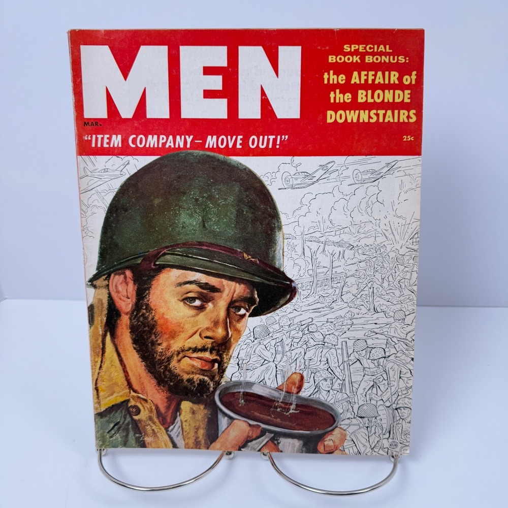 Vintage Men Magazine March 1956 Soldier Cover Mens Adventure Vol 5 No 3